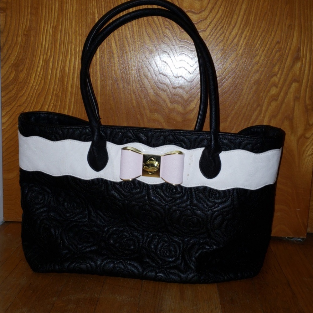 Betsy Johnson Rose Detail Shoulder Bag